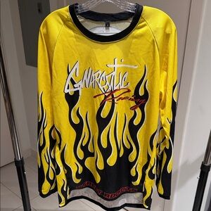 GNARCOTIC Yellow and Black Graphic Long Sleeve Shirt